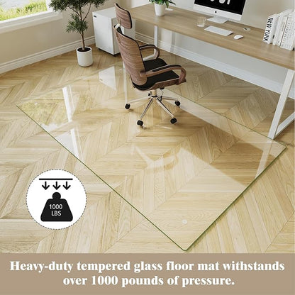 Koonmi Tempered Glass Chair Mat - Image 7