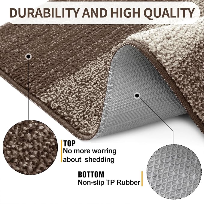 Kitinjoy Indoor Outdoor Door Mat, 36x24 Non-Slip Absorbent Dirt Trapper - Image 3