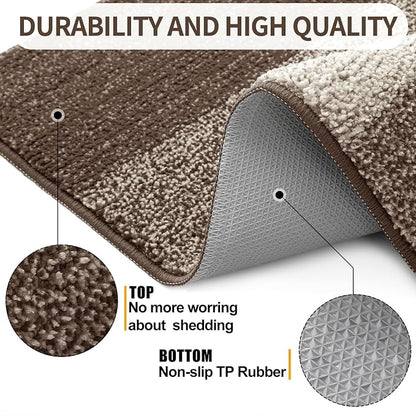 Kitinjoy Indoor Outdoor Door Mat, 48x32 Non-Slip Absorbent Dirt Trapper - Image 3