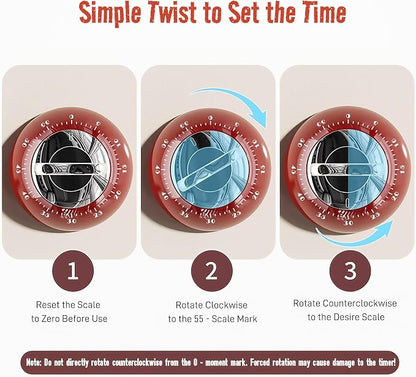 Magnetic Mechanical Kitchen Timer - Image 2