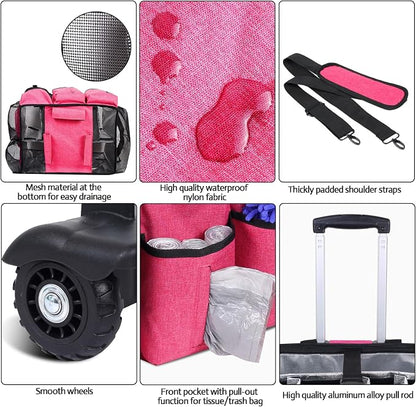 Extra Large Rolling Cleaning Caddy Bag - Image 6