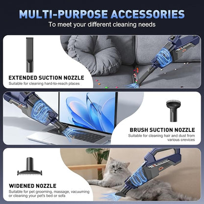 JONYJ Handheld Vacuum Cordless, 16000PA High Power Car Vacuum Cleaner, Portable - Image 4