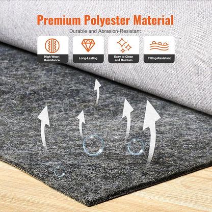 VEVOR Rug Pad Without Slip Resistance, Protective Cushioning Carpet Pad - Image 4