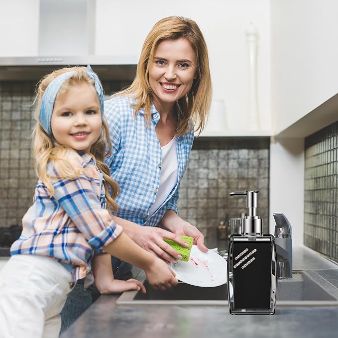 Pink Soap Dispenser with Refillable Plastic Pump - Image 6