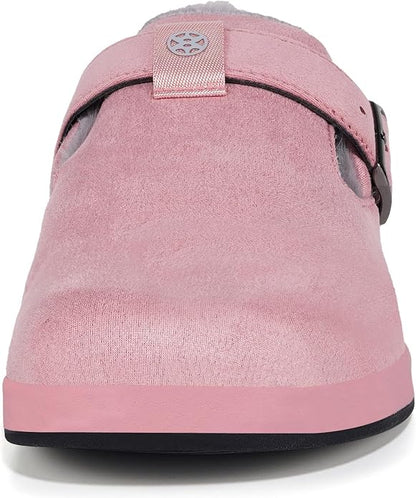 Fur Lined Clogs for Women Men Suede Winter Slippers Arch Support Slip on Mules - Image 4