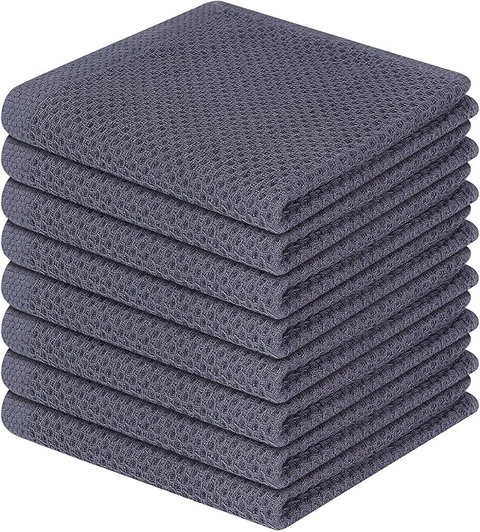 Homaxy 100% Cotton Waffle Weave Kitchen Dish Cloths, Ultra Soft Absorbent Quick by Homaxy