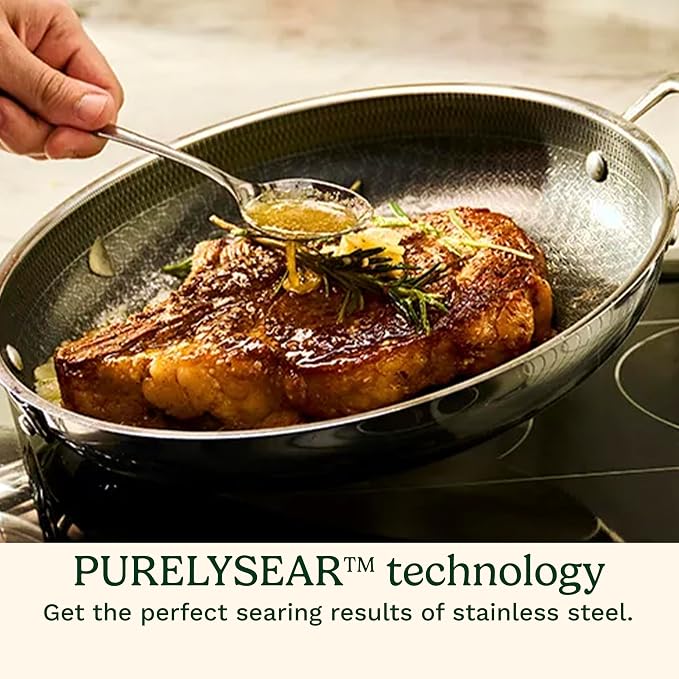 Cuisinart FusionPlus Hybrid Stainless Steel Cookware, 12-Inch Round Griddle Pan - Image 3