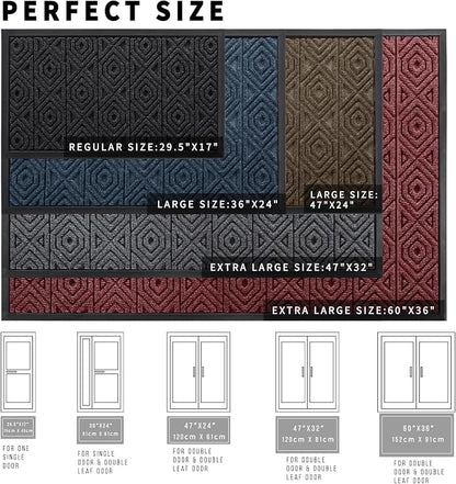 Yimobra Door Mat, Outdoor Indoor Entrance Welcome Mat, Heavy Entry Front Door - Image 3