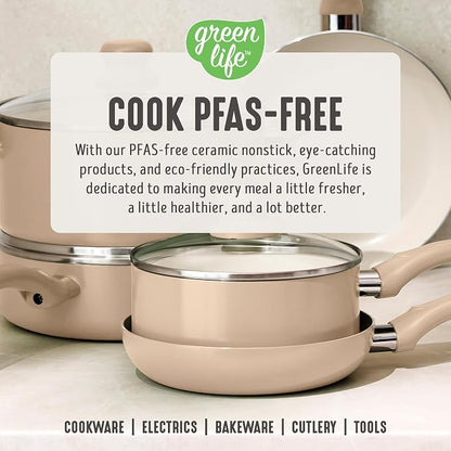 GreenLife 2-Piece Nonstick Frying Pan Set, 8” & 10” Skillets, Non-Toxic Ceramic - Image 8