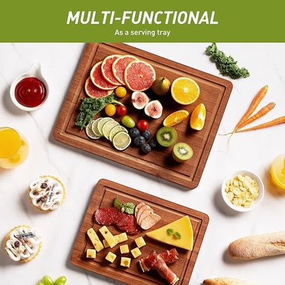 Bamboo Cutting Board Set Non Slip Feet Over Sink Gifts Best Mama Mommy Bonus - Image 6
