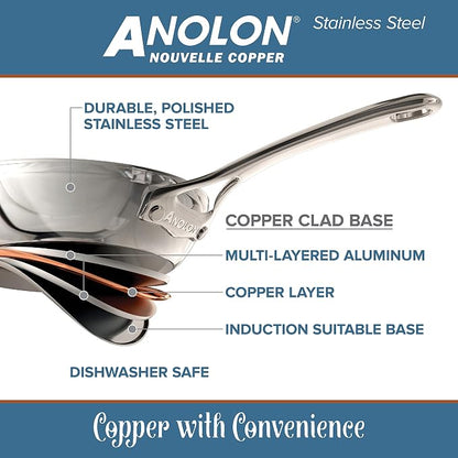 Anolon Nouvelle Stainless Steel Sauce Pan/Saucepan - Image 5