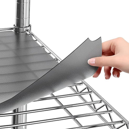 Shelf Liners for Wire Shelf System: Set of 5 in Graphite: 18 x 60 inch: Plastic by Sterling+Shelf+Liners