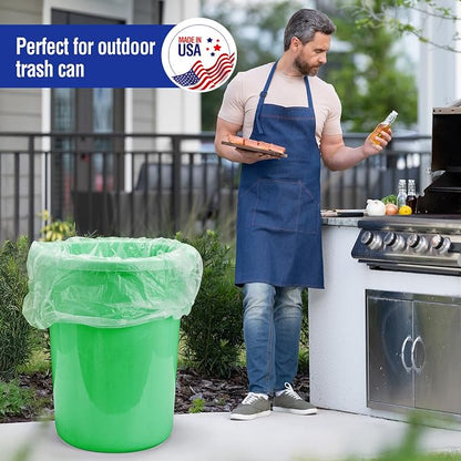 Delxo 40-45 Gallon Clear Trash Bags, Durable & Puncture-Resistant Plastic Can - Image 5