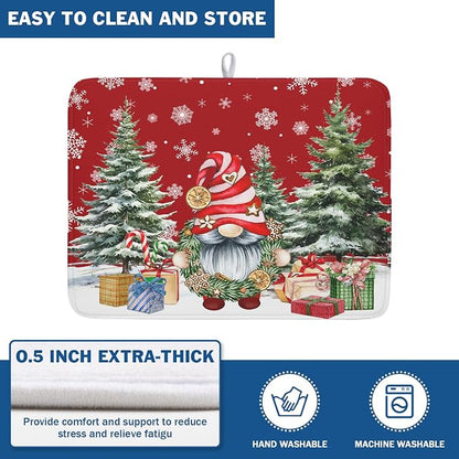 Christmas Dish Drying Mat for Kitchen Counter, Merry Christmas Dish Drying Mat - Image 5