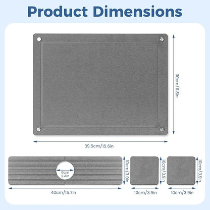 Zinovo 5pcs Stone Dish Drying Mats - Image 3