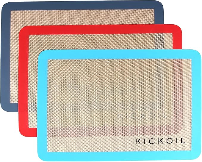 Small Silicone Baking Mats Quarter Sheet Non Stick Reusable Silicone Oven Liners by KICKOIL