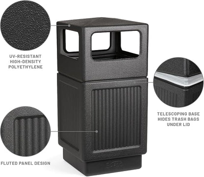 Safco Canmeleon Trash Can, 38 Gallons, Indoor and Outdoor Use, Durable & - Image 2