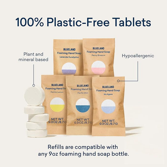 BLUELAND Foaming Hand Soap Refill Tablets, Garden Blooms Variety Scents - Image 2