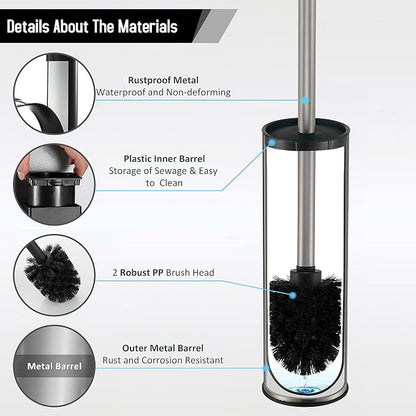 BGL Toilet Brush and Holder, Stainless Steel Toilet Brushes - Image 4