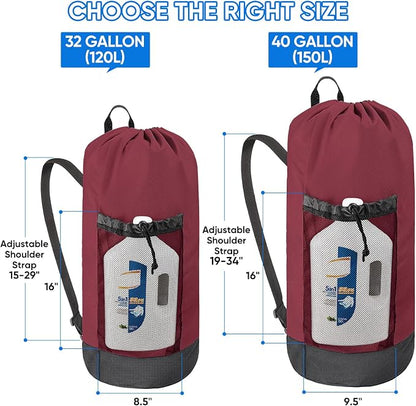 BALEINE 120L Laundry Bag Backpack, 900D Oxford Fabric Large Travel Laundry Bags - Image 2
