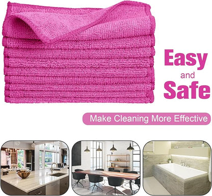 Tanlade Microfiber Cleaning Cloth 6"x6" Cleaning Rags Reasonable Kitchen Towels - Image 4