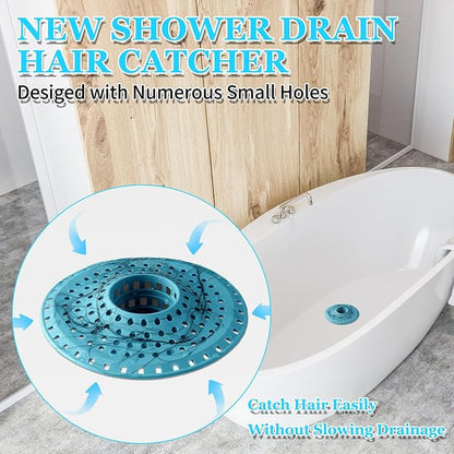 Shower Hair Drain Catcher, Silicone Bathtub Drain Hair Catcher Strainer - Image 2