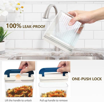 Flip-Lock Airtight Food Storage Containers 4-PC, Leakproof Ring Seal Top - Image 2