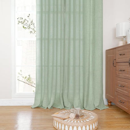 YoungsTex Sage Green Curtains 80 Inch Length - Image 8