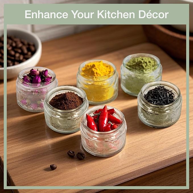 4 oz Mini Glass Jars with Airtight Bamboo Lids 24 pack, Decorative Small Food - Image 6