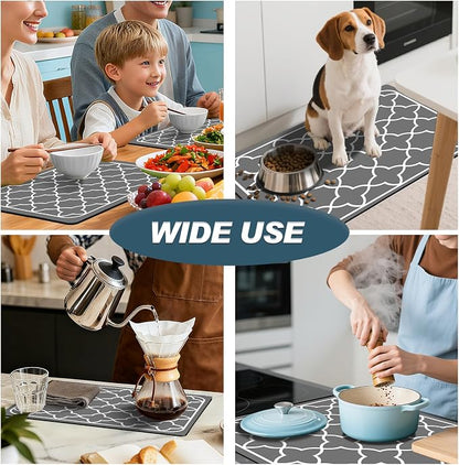Dish Drying Mats for Kitchen Counter, Waterproof Coffee Mat for Countertop - Image 8