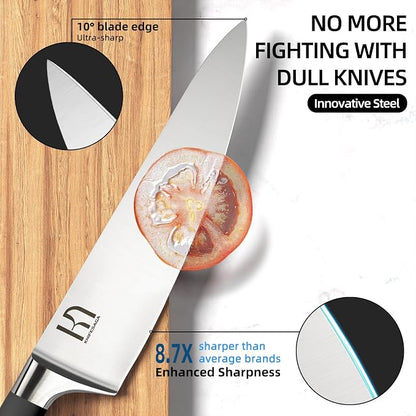 KnifeSaga Knife Set, Japanese High Carbon Stainless Steel Set of Knives - Image 3