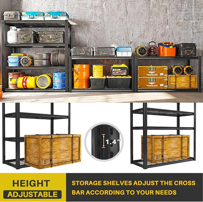 REIBII 40" W Garage Shelving 2240 LBS Storage Shelves Adjustable Metal Shelving - Image 6