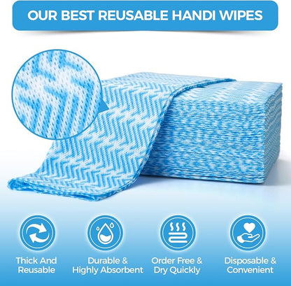Handi Wipes Reusable Cloths Disposable Cleaning Towels Dry Kitchen Wipes - Image 2