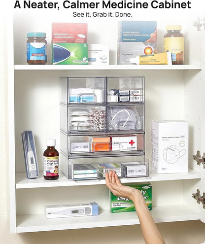 Vtopmart Stackable Storage Drawers Set of 6, Laundry Room Organization - Image 5