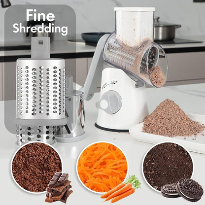 Rotary Cheese Grater with Handle, Kitchen Speed Hand Crank Vegetable Slicer - Image 3