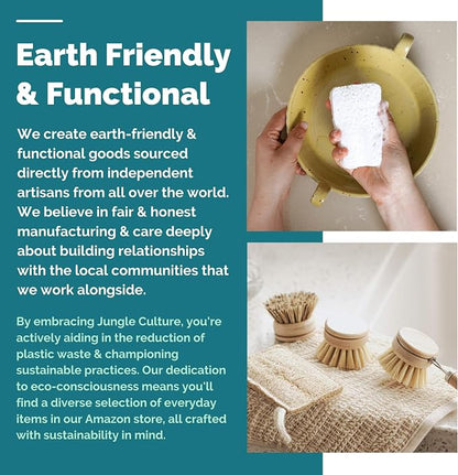 Jungle Culture Eco Sponge Set of 4 • Eco Friendly Natural Dishwashing Sponges • - Image 7