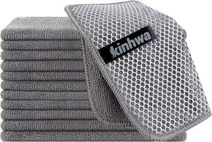 KinHwa Kitchen Washcloths for Dishes Absorbent Microfiber Dish Cloths Quick Dry by KinHwa