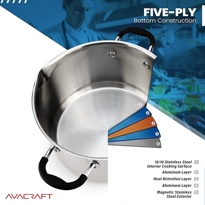 AVACRAFT Stainless Steel Stockpot - Image 6