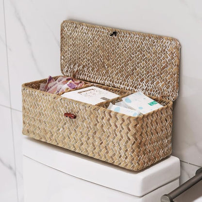 Whitewash Seagrass Tank Basket - Image 8