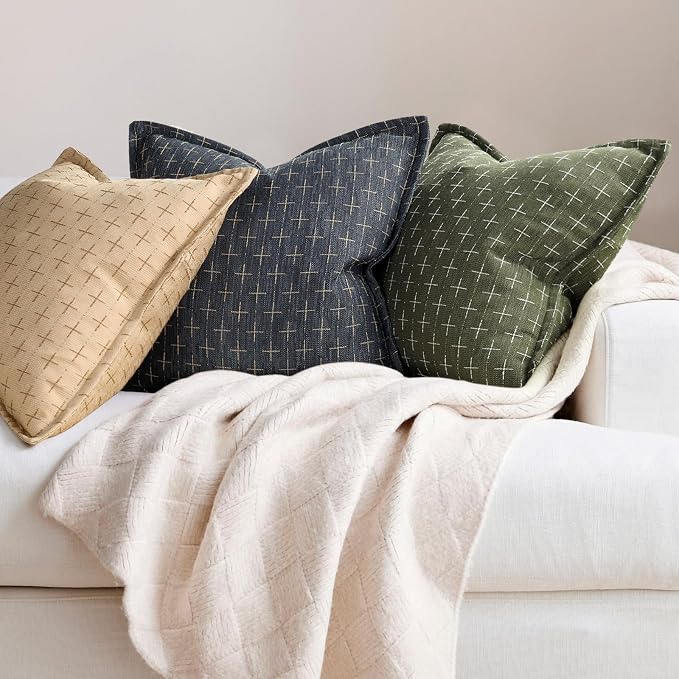 ZWJD 12x20 Pillow Covers Set of 2 Soft Polyester Textured Pillow Covers - Image 6