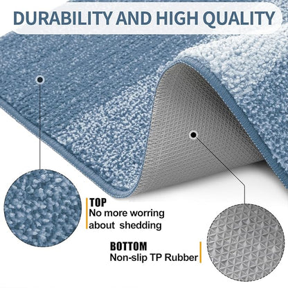 Kitinjoy Indoor Outdoor Door Mat, 40x32 Non-Slip Absorbent Dirt Trapper - Image 2