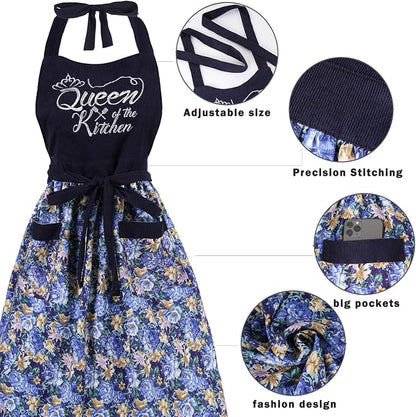 Cute Floral Aprons for Women - Image 5