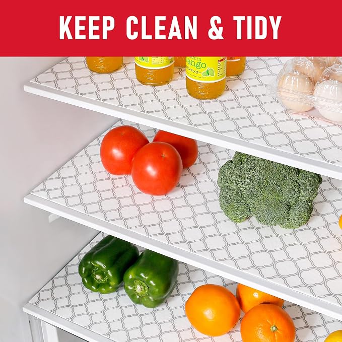 Cooyes Non Slip Refrigerator Liners, 2-in-1 Fridge Mats and Fresh-Keeping Shelf - Image 2