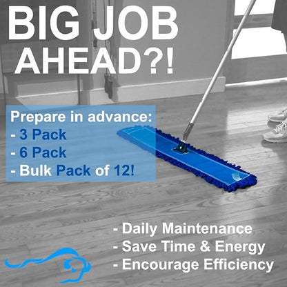 Kleen Handler 48 inch Microfiber Dust Mop | 12 Pack, Extra Large Washable - Image 3