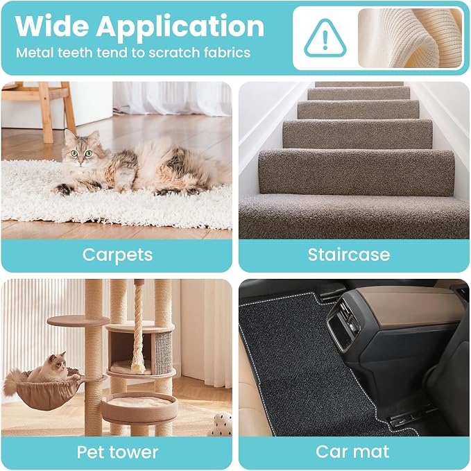 3 in 1 Carpet Rake for Pet Hair Removal, Tool Set of 3, 55” Long Handle Carpet - Image 6