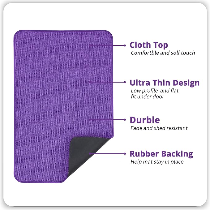 Bath Mat, Ultra Thin Bathroom Rugs, Rubber Bath Mats - Image 2