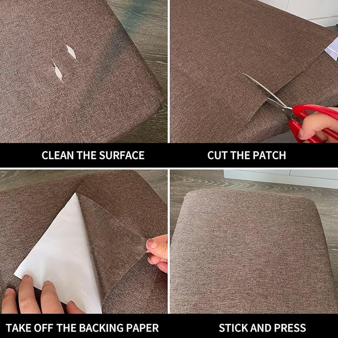 Fabric Repair Patches, 17X158 Inch Linen Repair Tape Self-Adhesive Fabric - Image 6