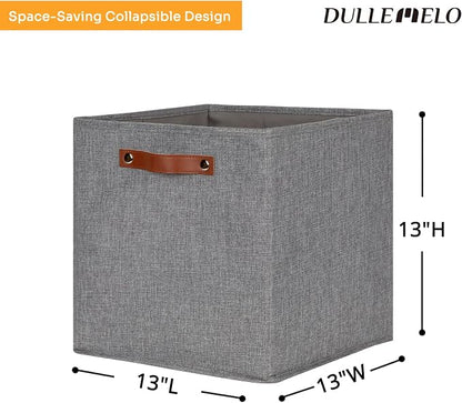 DULLEMELO Fabric Storage Cubes, 13 inch Cube Stroage Bins - Image 3