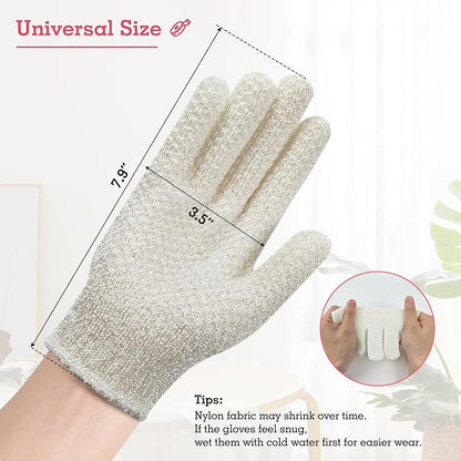 Evridwear Exfoliating Gloves for Shower, 100% Nylon Thick Soft Medium Heavy - Image 6