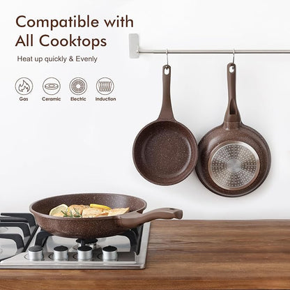 SENSARTE Nonstick Frying Pan Skillet, Non Stick Omelette Pan, Healthy Stone - Image 4